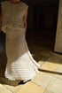 Rabens Saloner Selilja feathery skirt Oyster